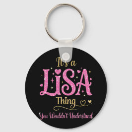 Es ist eine Lisa-Sache Pink Gold Frauen Geschenk Schlüsselanhänger