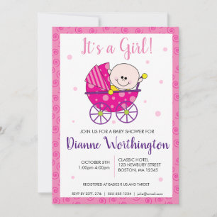 Es ist eine Mädchen-Baby-Party-Einladung Einladung