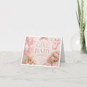 Es ist eine Mädchen-Baby-Party-Karte Karte
