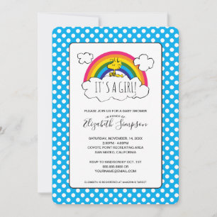 Es ist eine Mädchen-Babydusche Einladung