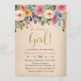 Es ist eine Mädchen-Babyparty-Einladung Einladung