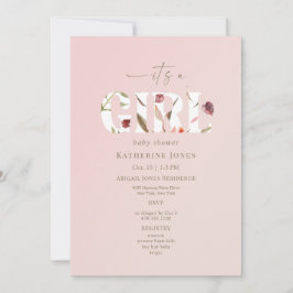 Es ist eine Mädchen-Blush-Baby-Dusche II Einladung