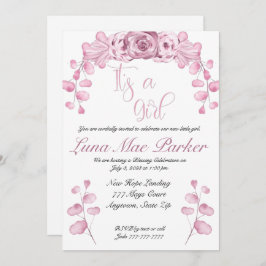 Es ist eine Mädchen-Einladung für Segen oder Widmu Einladung