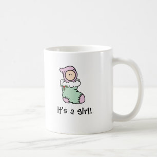 Es ist eine Mädchen-Geburts-Mitteilungs-Tasse Kaffeetasse