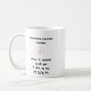 Es ist eine Mädchen-Geburts-Mitteilungs-Tasse Tasse
