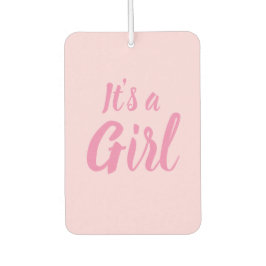 Es ist eine Mädchen, hellrosa Babydusche, Geschlec Autolufterfrischer