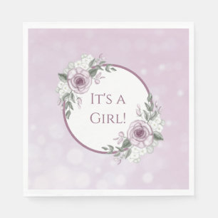 Es ist eine Mädchen-, Mauve-Rose-Kinderdusche Serviette