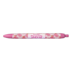 Es ist eine Mädchen-Rosa-Enten-Stifte Kugelschreiber