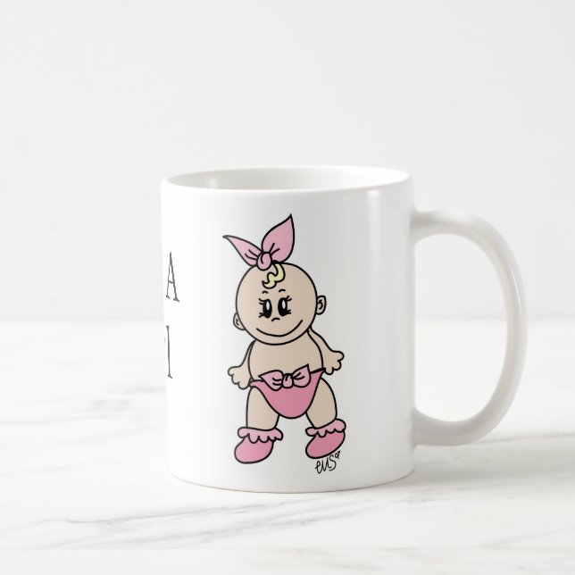 Es ist eine Mädchen-Tasse Kaffeetasse (Rechts)