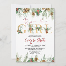 Es ist eine Mädchendusche mit einer Einladung