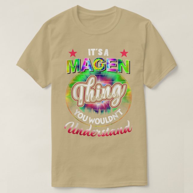 Es ist eine Magen-Sache - Nostalgie Gefärbte Krawa T-Shirt (Design vorne)