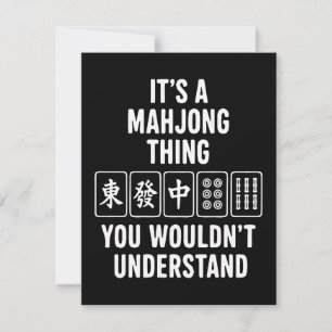 Es ist eine Mahjong-Sache, die du nicht verstehen Einladung