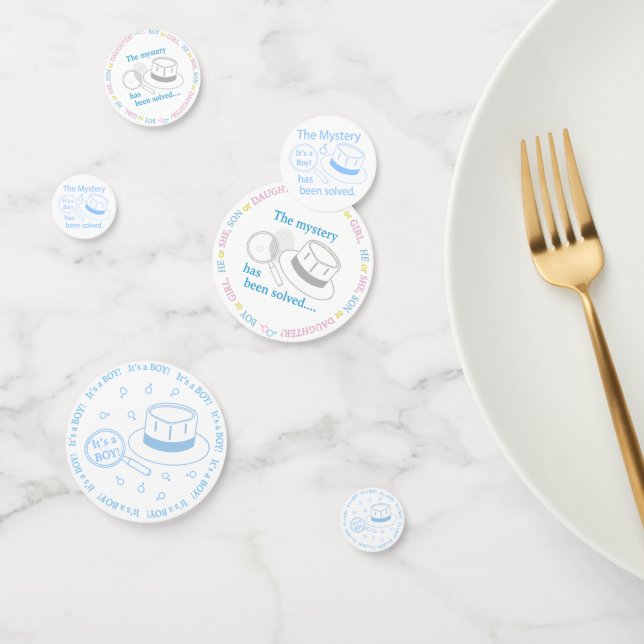 Es ist eine männliche Geschlechtsoffenbarung Konfetti (Gruppe)