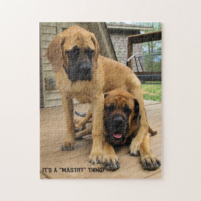 Es ist eine "Mastiff" Sache! Englisches Puzzle (Vertikal)