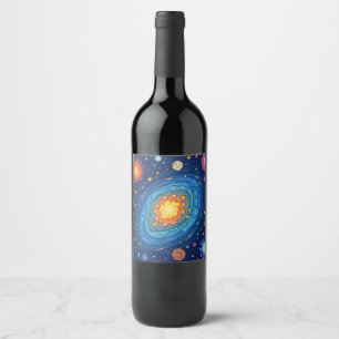 Es ist eine Milchflasche. Weinetikett