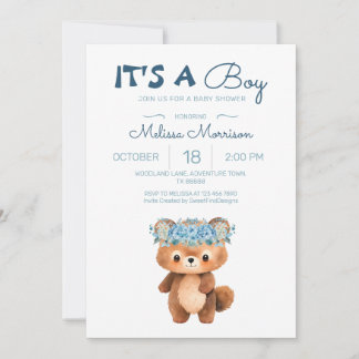 Es ist eine Niedliche Baby-Baby-Babydusche aus Bär Einladung