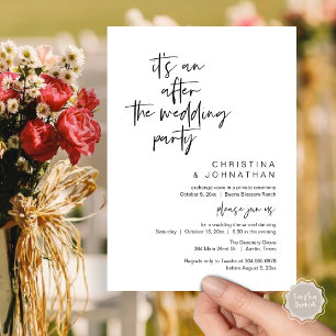 Es ist eine Party nach der Hochzeit, Flitterwochen Einladung