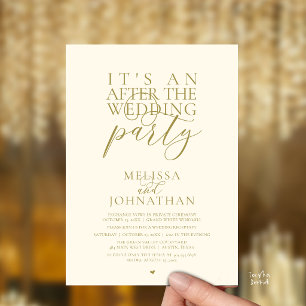 Es ist eine Party nach der Hochzeit, moderne Rezep Einladung