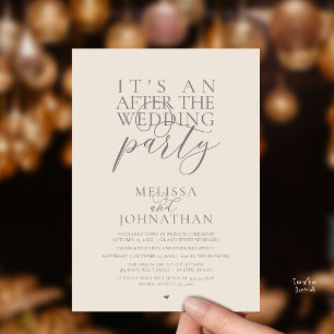 Es ist eine Party nach der Hochzeit, moderne Rezep Einladung