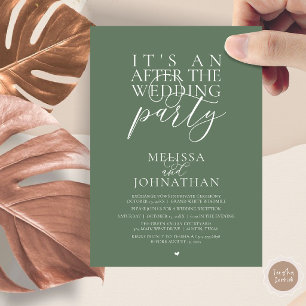 Es ist eine Party nach der Hochzeit, moderne Rezep Einladung