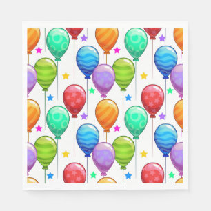 Es ist eine Partydekoration mit Luftballons Serviette