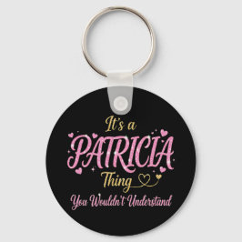 Es ist eine Patricia-Sache Rosa Gold Frauen Gesche Schlüsselanhänger