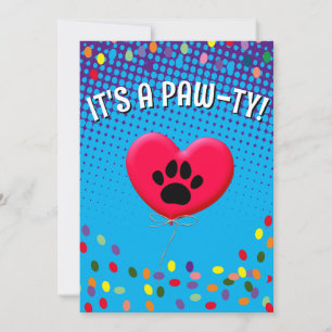 Es ist eine Paw-Ty-Hundeparty-Gradient-Einladung Einladung