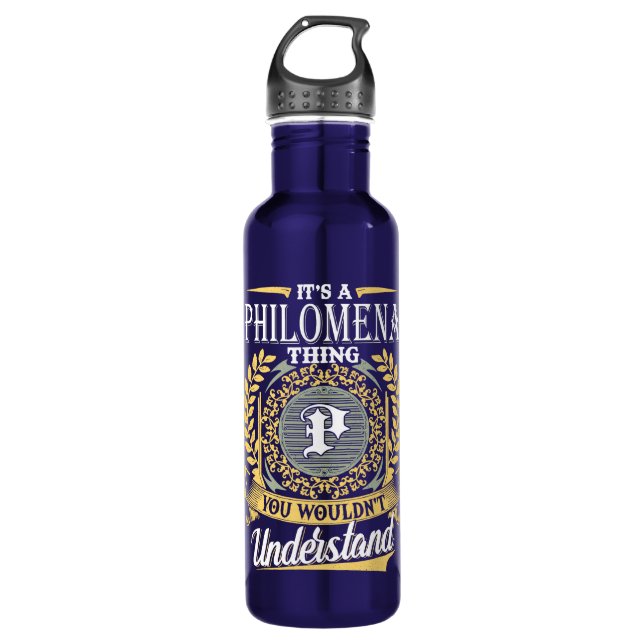 Es ist eine Philomena-Sache, die man nicht versteh Edelstahlflasche (Vorderseite)