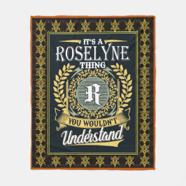 Es ist eine Roselyne Sache, die man nicht verstehe Fleecedecke