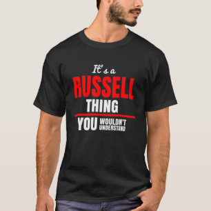 Es ist eine Russell-Sache, die man den Namen nicht T-Shirt