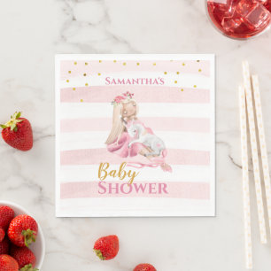 Es ist eine schöne Ballerina Babydusche von Girl Serviette