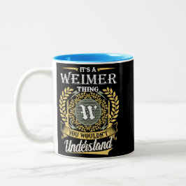 Es ist eine seltsame Sache, die man nicht verstehe Zweifarbige Tasse