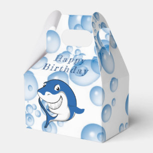 Es ist eine "Shark Birthday Party Fevor Box" Geschenkschachtel