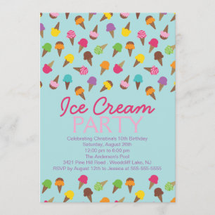 Es ist eine Sommer-Eiscreme-Party Einladung