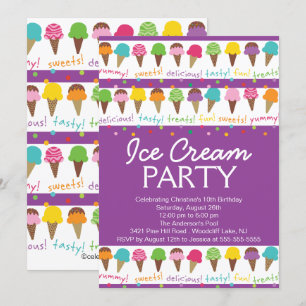 Es ist eine Sommer-Eiscreme-Party Einladung