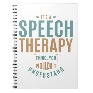 Es ist eine Speech Therapy Sache. Geschenkideen Notizblock