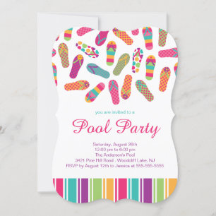 Es ist eine Summer Dreh Flop Pool Party Einladung