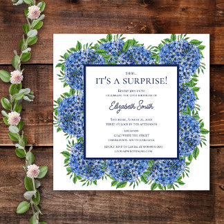 Es ist eine Überraschung 50. Geburtstagsparty Blue Einladung