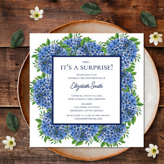 Es ist eine Überraschung 90. Geburtstagsparty Blue Einladung