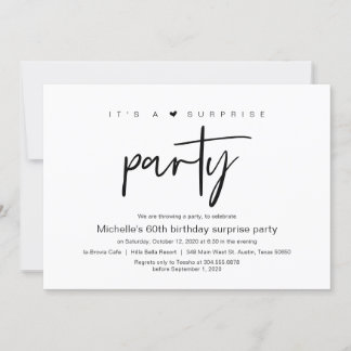 Es ist eine Überraschung Geburtstagsfeier Einladun Einladung