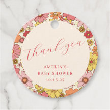 Es ist eine Vintage Pink-Blütendusche für Mädchen