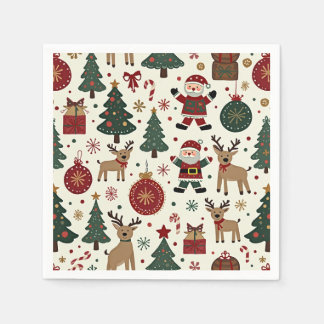 Es ist eine Weihnachtsserviette. Serviette