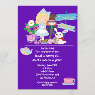 Es ist eine Wonderland Birthday Tea Party Einladun Einladung