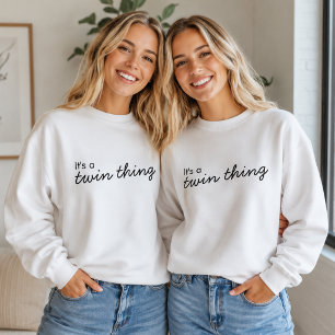 Es ist eine Zwillingsfrage Moderne, aufeinander Sweatshirt