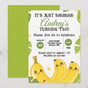 Es ist einfach Bananen Geburtstagsfeier für jedes Einladung