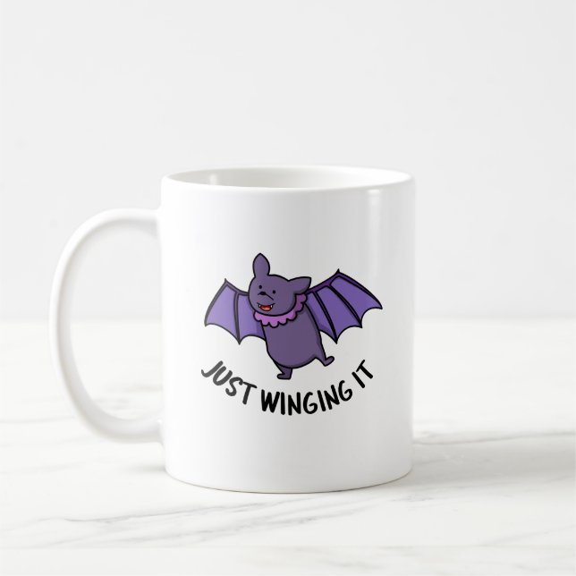 Es ist einfach ein lustiger Bat Pun Kaffeetasse (Links)