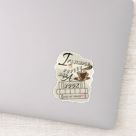 Es ist einfacher Kaffee und ein Buch Aufkleber