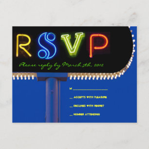 ES IST ELEKTRISCH! NEON SIGN Bar Mitzvah Reply Car RSVP Karte