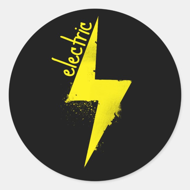 Es ist elektrisch! runder aufkleber (Vorderseite)