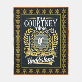 Es ist etwas Courtney, das man nicht verstehen kon Fleecedecke